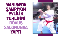 Manisa’daki Karate Şampiyonasında Evlilik Teklifi
