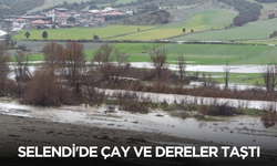 Selendi'de çay ve dereler taştı