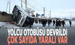Yolcu otobüsü devrildi: Çok sayıda yaralı var