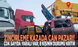Zincirleme kazada can pazarı! Çok sayıda yaralı var, 8 kişinin durumu kritik