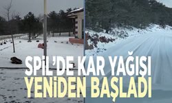 Spil’de kar yağışı yeniden başladı