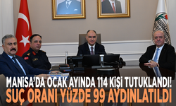 Manisa’da ocak ayında 114 kişi tutuklandı! Suç oranı yüzde 99 aydınlatıldı