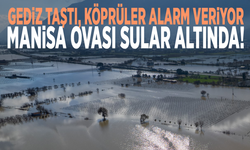 Gediz taştı, köprüler alarm veriyor: Manisa Ovası sular altında!