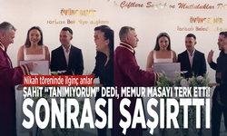 Nikah töreninde ilginç anlar.. Şahit “tanımıyorum” dedi, memur masayı terk etti! Sonrası şaşırttı