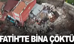 Fatih'te bina çöktü