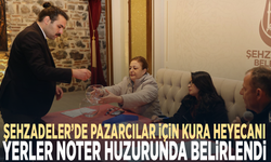 Şehzadeler’de pazarcılar için kura heyecanı.. Yerler noter huzurunda belirlendi