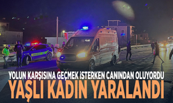 Yolun karşısına geçmek isterken canından oluyordu.. Yaşlı kadın yaralandı