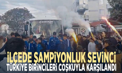 İlçede şampiyonluk sevinci... Türkiye birincileri coşkuyla karşılandı