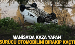 Manisa'da kaza yapan sürücü otomobilini bırakıp kaçtı