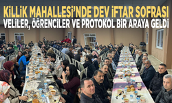 Killik Mahallesi’nde dev iftar sofrası...Veliler, öğrenciler ve protokol bir araya geldi