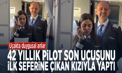Uçakta duygusal anlar… 42 yıllık pilot son uçuşunu ilk seferine çıkan kızıyla yaptı
