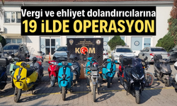 Motosiklette vergi ve ehliyet dolandırıcılarına 19 ilde operasyon