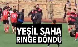 Bitiş düdüğü ile birlikte yeşil saha ringe döndü
