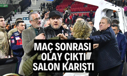 Maç sonrası olaylar çıktı, salon karıştı