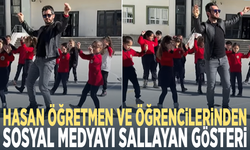 Hasan öğretmen ve öğrencilerinden sosyal medyayı sallayan gösteri
