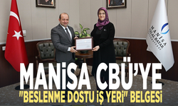 Manisa CBÜ’ye "Beslenme Dostu İş Yeri" belgesi