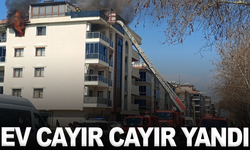 Manisa'da 4 katlı bina alevlere teslim oldu