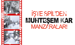 Manisa’da Bahar Yerini Kışa Bıraktı: Spil Karla Kaplandı