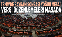 TBMM'de bayram sonrası yoğun mesai... Vergi düzenlemeleri masada