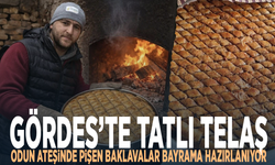 Gördes’te tatlı telaş... Odun ateşinde pişen baklavalar bayrama hazırlanıyor