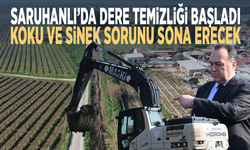 Saruhanlı’da dere temizliği başladı... Koku ve sinek sorunu sona erecek