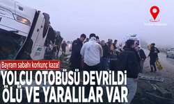 Bayram sabahı korkunç kaza! Yolcu otobüsü devrildi: Ölü ve yaralılar var
