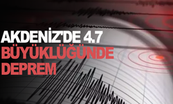 Akdeniz'de 4.7 büyüklüğünde deprem