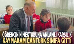 Öğrencinin mektubuna anlamlı karşılık... Kaymakam Cantürk sınıfa gitti