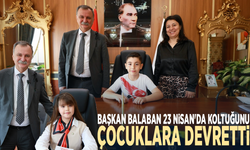 Başkan Balaban 23 Nisan'da koltuğunu çocuklara devretti