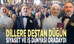 Dillere destan düğün... Siyaset ve iş dünyası oradaydı