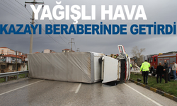 Kula'da yağışlı hava kazayı beraberinde getirdi