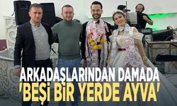 Arkadaşlarından damada 'beşi bir yerde ayva'