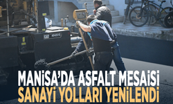 Manisa’da asfalt mesaisi... Sanayi yolları yenilendi