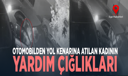 Otomobilden yol kenarına atılan kadının yardım çığlıkları