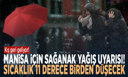 Kış geri geliyor.... Manisa için sağanak yağış uyarısı! Sıcaklık 11 derece birden düşecek