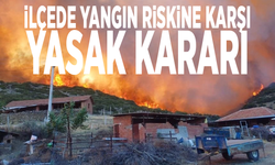 İlçede yangın riskine karşı yasak kararı