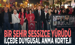 Bir şehir sessizce yürüdü.. İlçede duygusal anma korteji