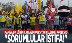 Manisa’da Eğitim Camiasından Siyah Çelenkli Protesto: "Sorumlular İstifa!"