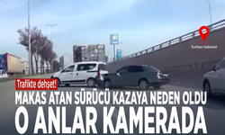 Trafikte dehşet! Makas atan sürücü kazaya neden oldu... O anlar kamerada