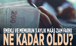 Emekli ve memurun 3 aylık maaş zam farkı ne kadar oldu?