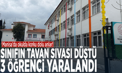 Manisa’da okulda korku dolu anlar! Sınıfın tavan sıvası düştü, 3 öğrenci yaralandı