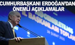 Cumhurbaşkanı Erdoğan'dan önemli açıklamalar