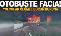 Otobüs alev topuna döndü, yolcular son anda kurtuldu