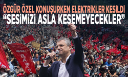 Özgür Özel konuşurken elektrikler kesildi: “Sesimizi asla kesemeyecekler”