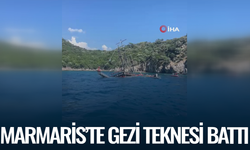 Marmaris’te gezi teknesi battı, yolcular tahliye edildi