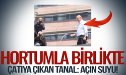 Mahmut Tanal elinde hortumla çatıya çıktı: "Açın suyu" dedi
