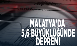 Malatya'da 5,6 büyüklüğünde deprem!