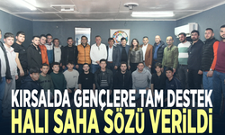 Kırsalda gençlere tam destek...  Halı saha sözü verildi