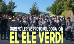 Öğrenciler ve protokol doğa için el ele verdi
