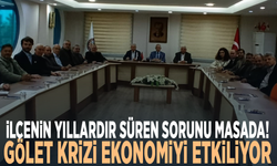 İlçenin yıllardır süren sorunu masada! Gölet krizi ekonomiyi etkiliyor